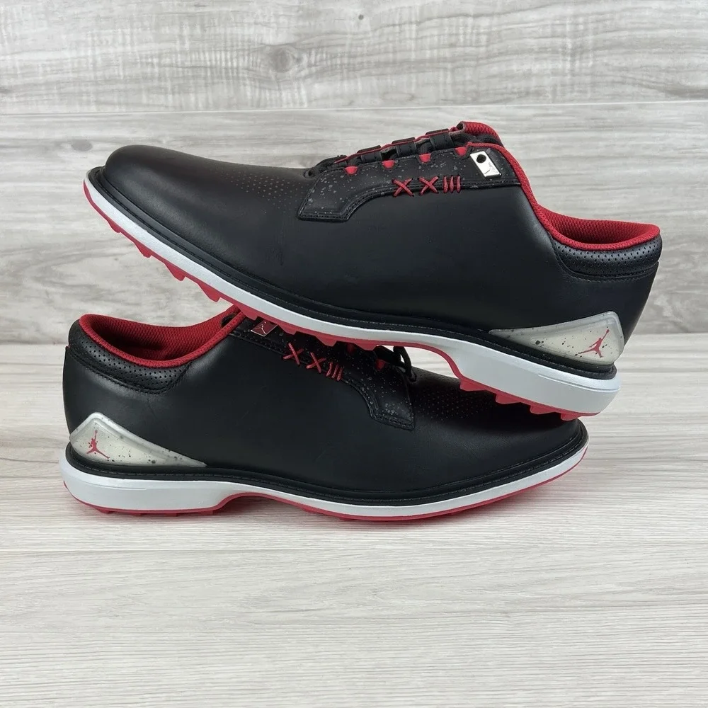 Nike Jordan ADG 5 Golf Shoes Black Fire Red Metallic nby FQ6642-001 Mens Sz 11.5